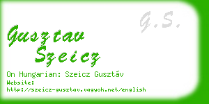 gusztav szeicz business card