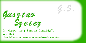 gusztav szeicz business card